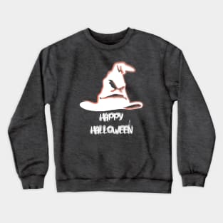 Happy Halloween Crazy Witch Hat Crewneck Sweatshirt